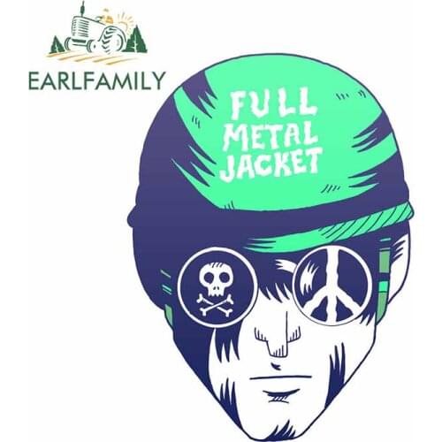 EARLFAMILY 13cm X 9.6cm for Full Metal Jacket Fine SUV Car Stickers DIY 3D Scratch-proof Custom Printing Simulation Fun Decal