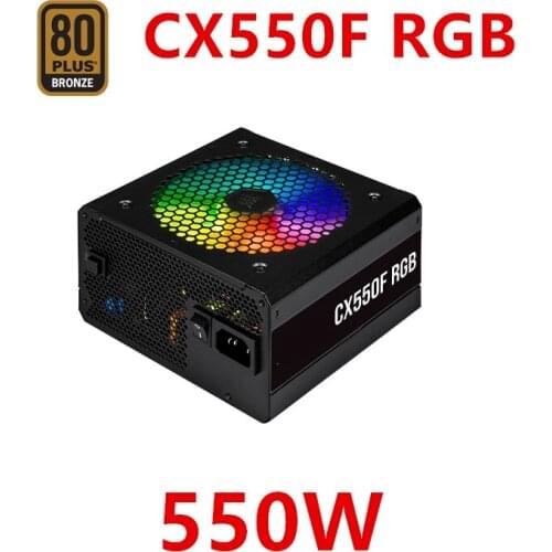 New Original PSU For Corsair Brand Full Module 80plus Bronze Silent Power Supply 550W Power Supply CX550F RGB