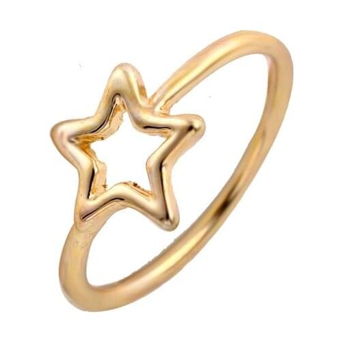 Wholesale Fashion Rings 10pcs/Lot Hollowed Star Ring Jewelry Men And Women Couple Ring Can Mix Color Free Shipping
