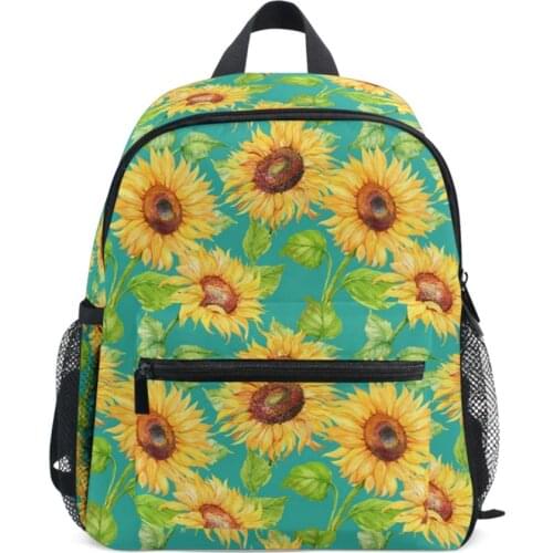 2021 NEW Orthopedic School Bags For Girls Sunflower Print Children School Bag Kids Satchels Girl Knapsack Top-Quality Book Bags