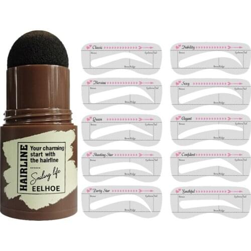 Lazy Quick Draw Eyebrow Seal Eyebrow Powder Natural Lasting Eyebrow Seal One Step Eyebrow Stamp Shaping Kit Non-marking Color