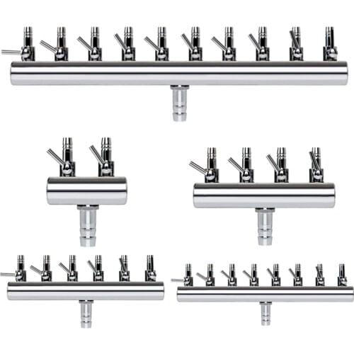 Stainless Adjustable Aquarium Air Splitter Fish Tank Air Control Check Valve Divider Aquarium Air Pump Accessories 8mm To 4mm