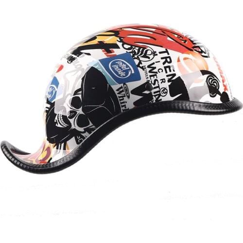 Motorcycle personality Curved Helmet Open Face fashion Retro Helmet For Yamaha XJR1300 FJR1300 XTZ1200 XV1000 XV535 XV750 YZF R1