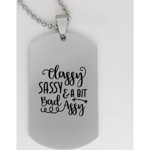 Ufine jewelry beach gift sea you soon pendant army card stainless steel necklace drop shipping N4117