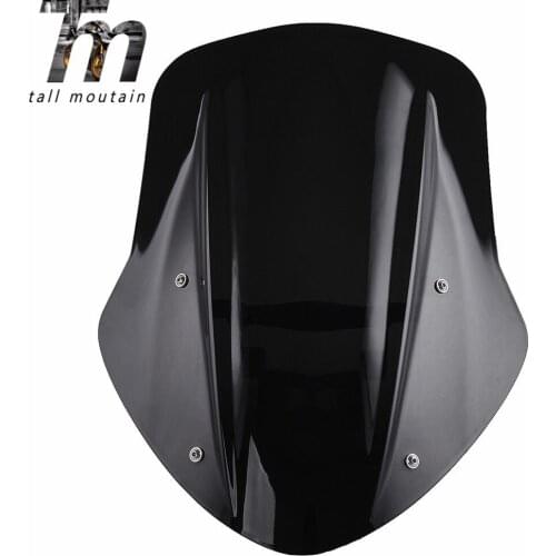For Ducati Diavel 2014 2015 2016 2017 2018 Motorcycle Windscreen Windshield Deflector Shield Screen With Bracket Black Smoke