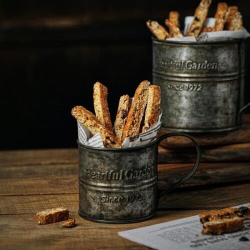 Vintage Wrought Iron Old Handle Cup Photography Props Food Fruit Coffee Cup Home Decor Kitchen Organizer