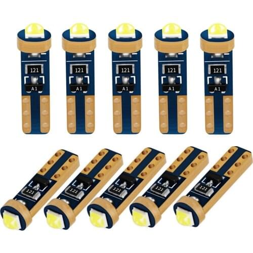 10PCS T5 W3W W1.2W Super Bright LED Bulbs Car Dashboard Warming Indicator Instrument Light Auto Interior Gauge Speedo Dash Lamp