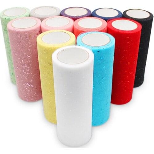 10Yards 15cm Glitter Gradient Tulle Rolls Colorful Sequin Organza Sheer Gauze Tutu Dress Tulle Craft Supplies Wedding Decoration