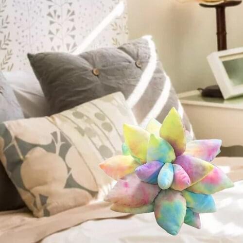 3D Succulent Pillow For Garden Or Green Lovers Baby Plant Throw Pillows For Bedroom Room Home Decoration Plush Cushion
