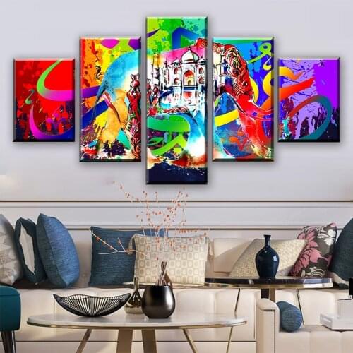 Colour Abstract Hindu Elephant Taj Mahal 5PCS Diamond painting,diamond embroidery,square,round,crafts,diy,5d,diamond mosaic,N793