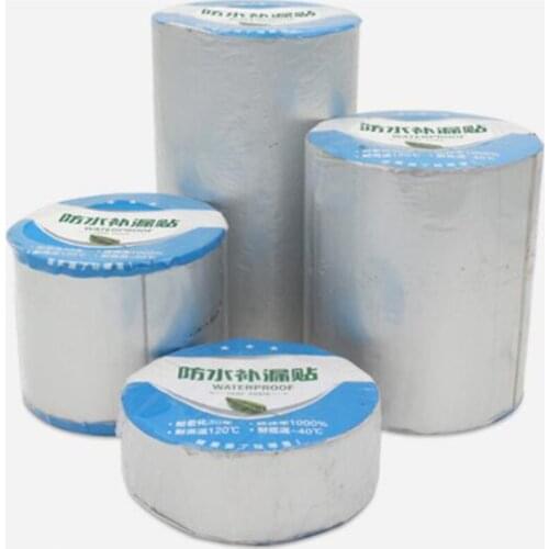 5m length Aluminium film adhesive tape Plugging waterproof tape waterproof coiled material For roof crack