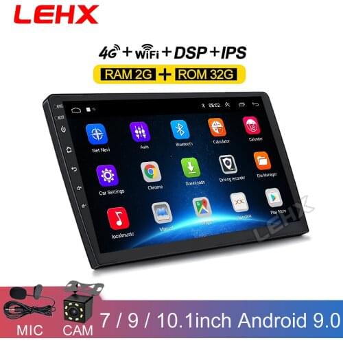 LEHX 9"/10.1" Ram2GB android 9.0 2Din Car Radio Multimedia Player For VW/Volkswagen/Toyota/Nissan/Kia Car Stereo dvd car camre