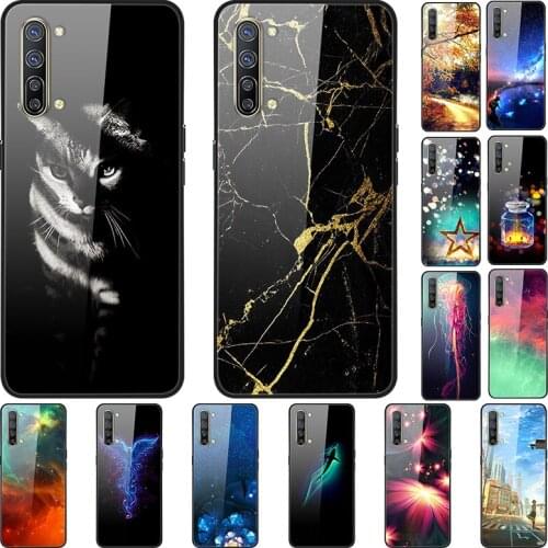 Case For OPPO Reno 3 5G Back Phone Cover Black Silicone Bumper With Tempered Glass Series 1
