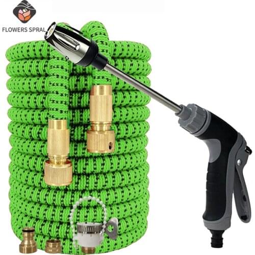 Long Pole Pressure Washer Hose Water Gun Garden Watering Hose Telescopic Magic Portable Washing Machine Cleaning Supplies