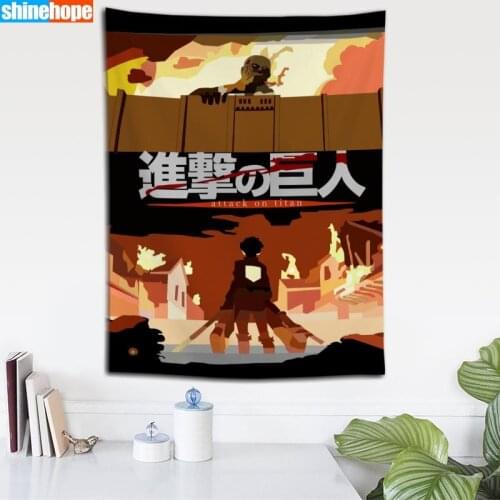 Attack on Titan Tapestry Mandala Wall Hanging Wall Tapestry Psychedelic Farmhouse Decor Dorm Room Wall Carpet Wall Blanket