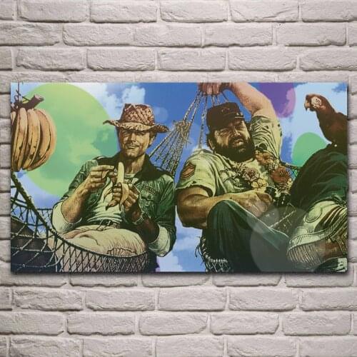 Terence Hill Bud Spencer movie artwork living room home wall art decoration canvas silk fabric poster art print KJ157