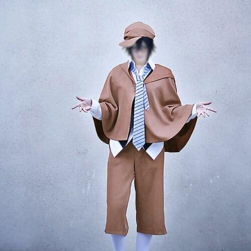 Bungo Stray Dogs Ranpo Edogawa Cosplay Costume Men Women Uniform Suit Shirt Vest Pants Sweatshirt Hoodies hat Necktie Sportswear