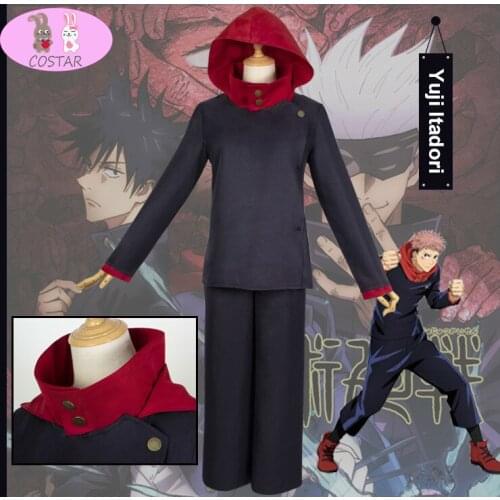 COSTAR Anime Jujutsu Kaisen Yuji Itadori Cosplay Costume Uniform Suit Top Pants Carnival Halloween Party Outfit Women Men New