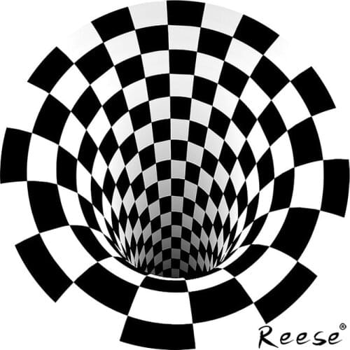 Reese Round Rug 3D Visual Error Carpets For Living Room Table Chair Diningroom Bathroom Anti Slip Modern Style Home Decoration