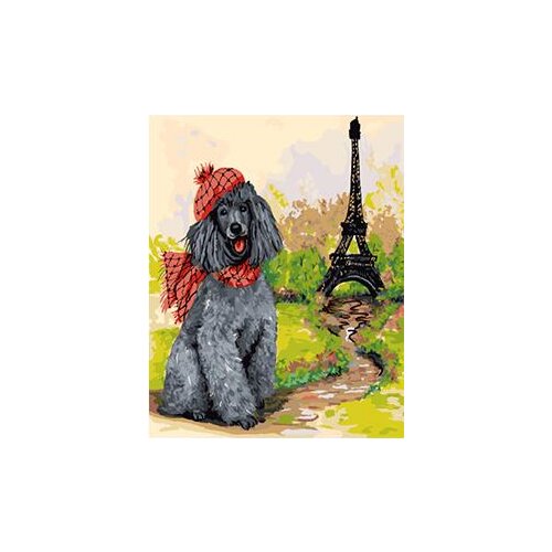 MaHuaf-X918 squirrel Paris landscape painting by numbers on canvas hand painted digital wall picture 40x50 Framed for home decor