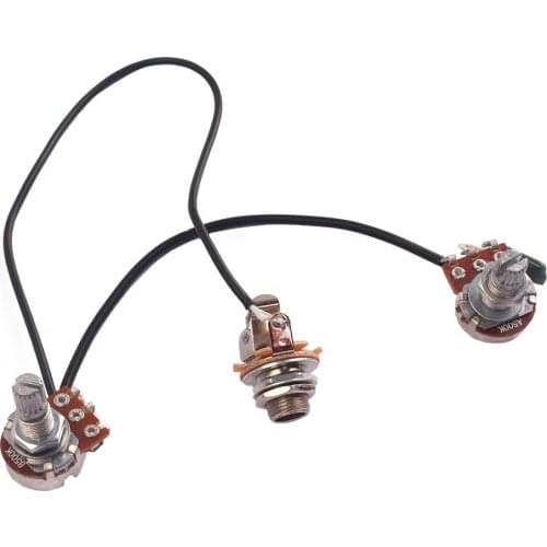 Metal Single Coil Pickup Jack 1 Tone and 1 Volume Wire Line Harness Parts Accessories for ST Box Guitar