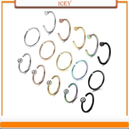 Concise Human Body Puncture Suit Stainless Steel Ornament Ear Nail Nose Nail Fifteen In One Earring