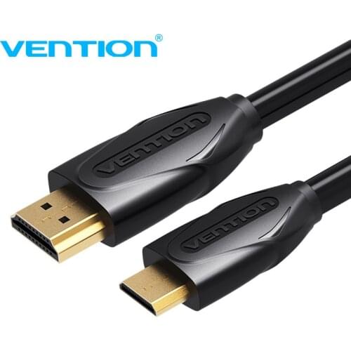 Vention High Quality Mini HDMI to HDMI Cable 1m 2m Male to Male 2.0V HDMI Cable 4K 3D for Tablet Camcorder MP4 Mini HDMI cable