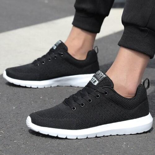 Men Running Shoes Lightweight Summer Sneakers High Quality Outdoor Comfortable Sports Athletic Shoes Male Walkng Footwear Black