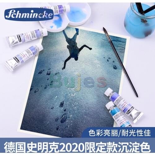 German SCHMINCKE Limited Pigment, 15 Colors 0.5ml 1ML Set, Deep Sea Series, Master Watercolor Tube,Glacier,Galaxy