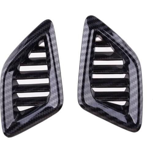 2Pcs Interior Air Vent Outlet Cover Trim Decoration Carbon Fiber Style Black ABS Fit for Honda Accord 2018 2019 2020