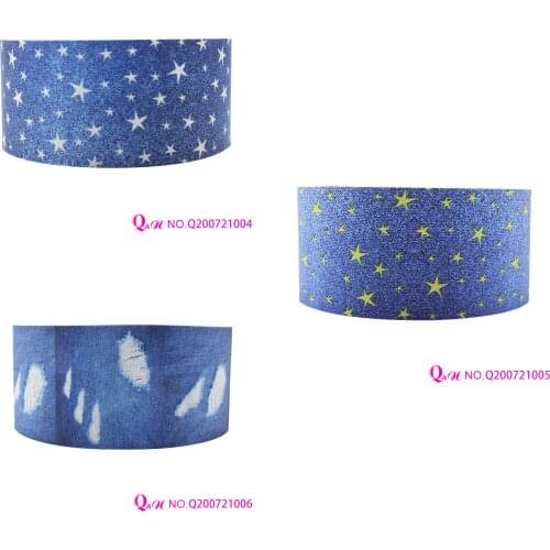 Q&N ribbon 16mm ~ 75mm Star Printing 50yard Ribbons Gift Box With Logo DIY Sewing/FOE Free Shipping Lace Ribbon