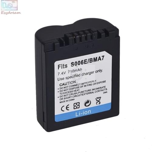 S006 CGA-S006 DMW-BMA7 710mAh Camera Battery for Panasonic FZ50 FZ30 FZ28 FZ18 FZ8 FZ7 V-Lux1
