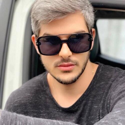 Vintage Big Oversized Sunglasses Women 2020 Retro Flat Top Square Sun Glasses Men Female Fashion Designer Glasses Shades UV400