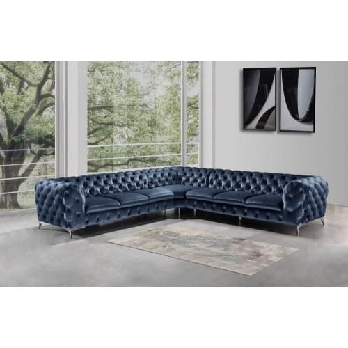 Modern living room sofa furniture with fabric sofa set design L shape sectional