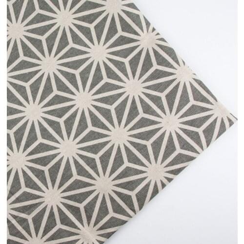 50cmx150cm Georgetry print Fabric linen cotton fabric cloth DIY table cloth collection plain curtain material