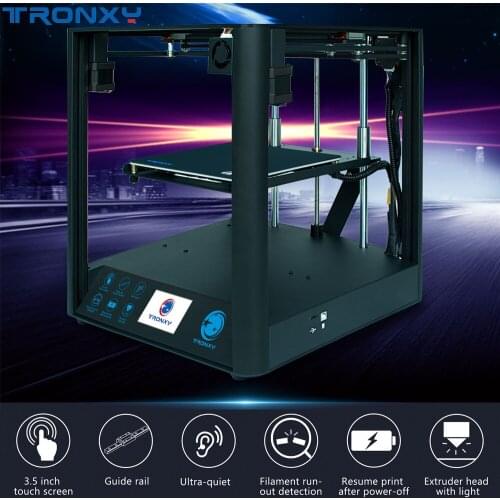 TRONXY D01 Silent Design High-precision Printing Acrylic Mask 3D Printer Kits with Industrial Linear Guide and Titan Extruder