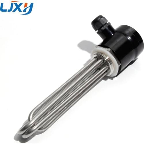LJXH DN40 1.5" Tubular Water Heating Element Spare Parts for Boiler Air Tank with Bakelite Cover 304SUS 220V/380V 3/4.5/6/9/12KW