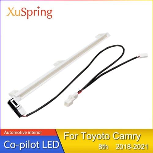 Refit Co-pilot Atmosphere Light Lamp Interior Ambient Optical Fiber Bright Car Styling For Toyota Camry 2018 2019 2020 2021 Car