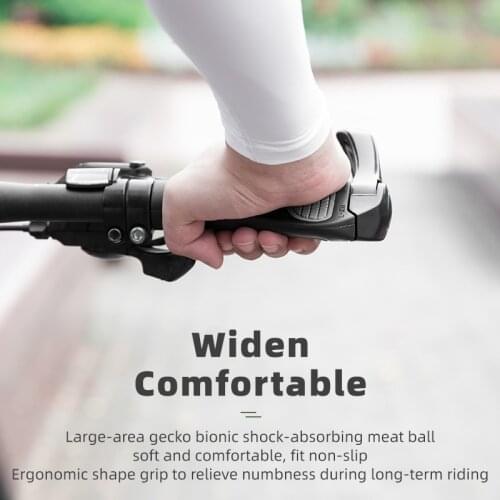 ROCKBROS MTB Bike Grips Horns Shofar Vice Handlebar Bicycle Grip Cycling Shockproof Dust-proof Rubber Bilateral Locked