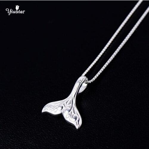 Yiustar New Arrive wholesale Tail Fish Charm Necklace Mermaid Tail Necklace 2018 Women Necklaces SYXL047