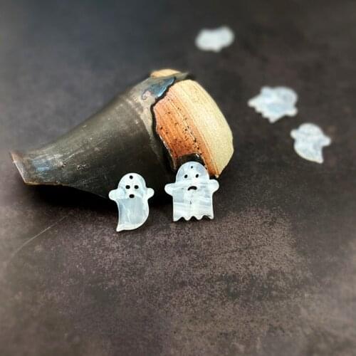 Funny cartoon funny all-match Halloween little ghost homemade gift DIY earring key pendant material