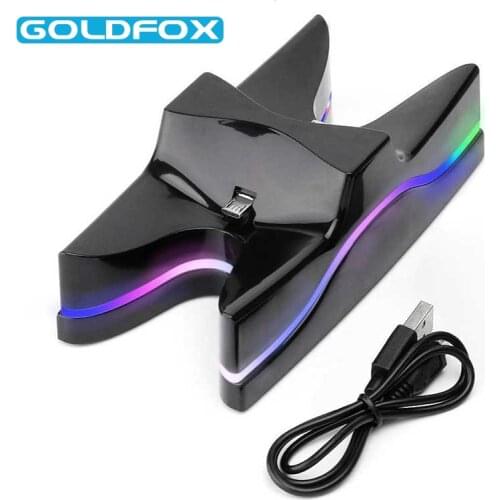 LED Dual Game Controller Charger Stand for Playstation 4 Controller Gamepad Fast Charging Dock Station for PS 4
