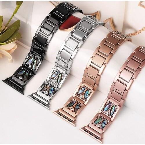 Fashion Women Elegant Bracelet for Apple Watch Band Series 6 SE 5 4 3 2 Jewelry Strap 40mm 44mm 38mm 42mm for iWatch Girl Belt