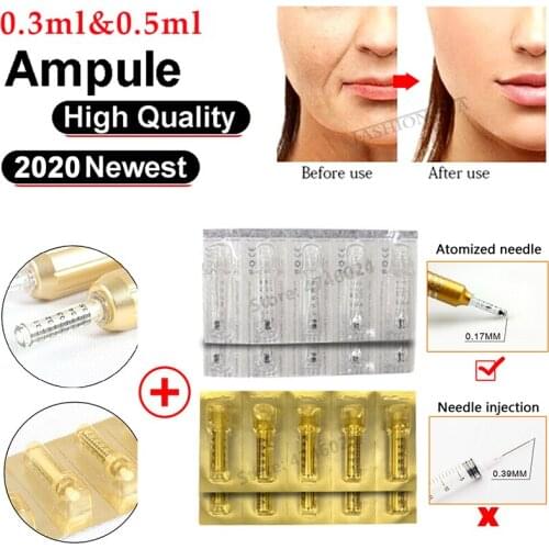 0.3ML & 0.5ML Sterile Ampoule head disposable Syringe for Hyaluronic Gun Massage Atomizer Injection High Pressure Lip lifting