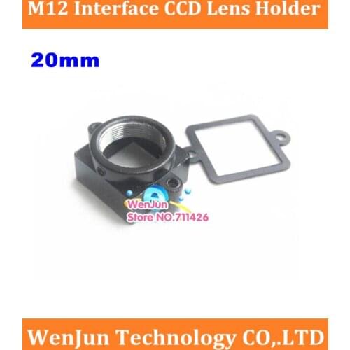 10pcs/lot Metal lens seat M12 lens mount CCD lens holder with gasket Installation hole distance 20mm Total height 10mm
