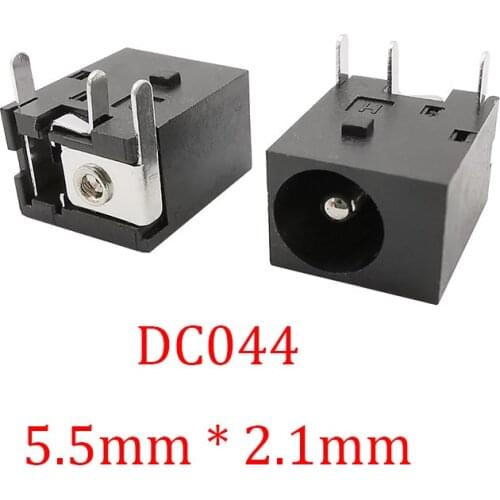 10Pcs DC044 5.5*2.1mm DC Power ConnectorS 2.1 X 5.5MM DC-044 DC Supply Jack Socket Plug Interface 3Pin PCB Panel Mount Adapter