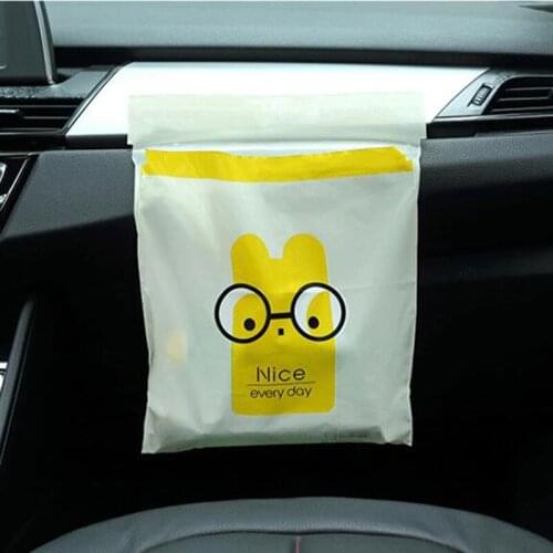 15Pcs/Pack PEA Car Garbage Bag Sticky Kitchen Waterproof Storage Bag Portable Car Storage Bag Auto Accessories