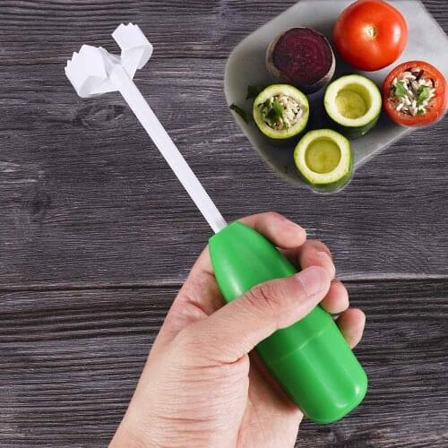 4Pcs Handheld Fruit Corers Remover Set for Vegetables Dig Hole Opener Core Remove Device Separator Vegetable Drill