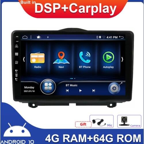 Double 2 Din Car Radio Stereo Auto Built in DSP+Carplay 4GB+64GB Android 10.0 Wifi BT SWC Camera For LADA ВАЗ Granta Cross New