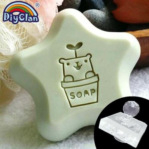 Polar Bear Handmade Soap Making Stamp Mold Transparent Diy Natural Organic Glass Soap Chapter Acrylic Chapter Gift